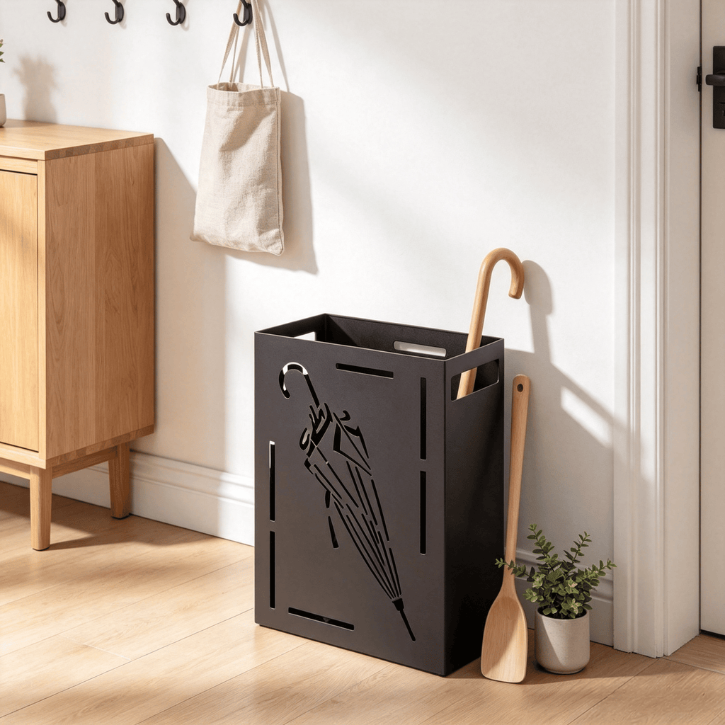 Rectangular Umbrella Holder Rack Stand with Removable Drip Tray for Home  Storage Organizer