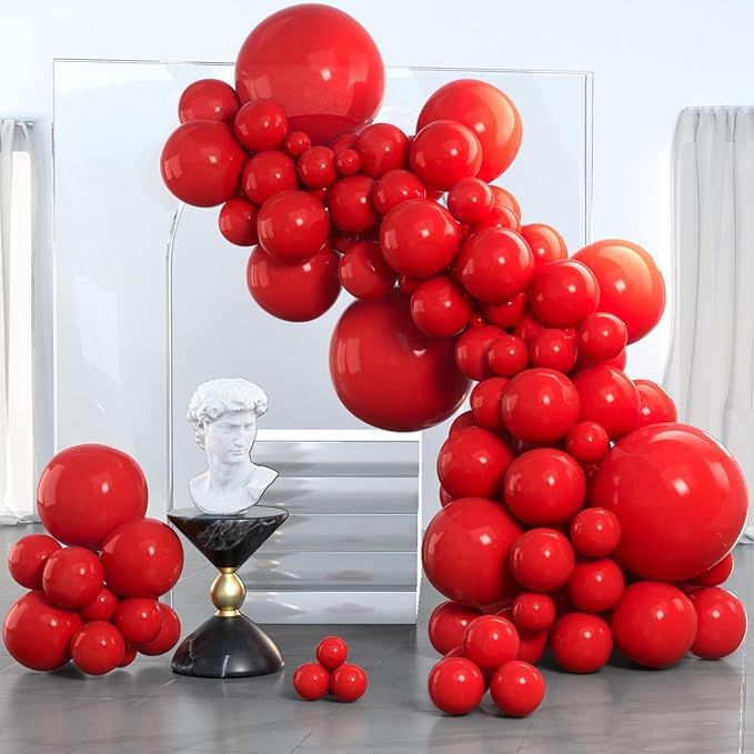 Red Balloons 85 pcs Different Sizes of 18 12 10 5 Inch Red Balloon Arch Kit Garland for Birthday