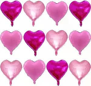 Red Heart Shaped Balloons Silver I LOVE YOU Valentine Balloons for Valentines Day Bridal Shower Wedding Party Decorations