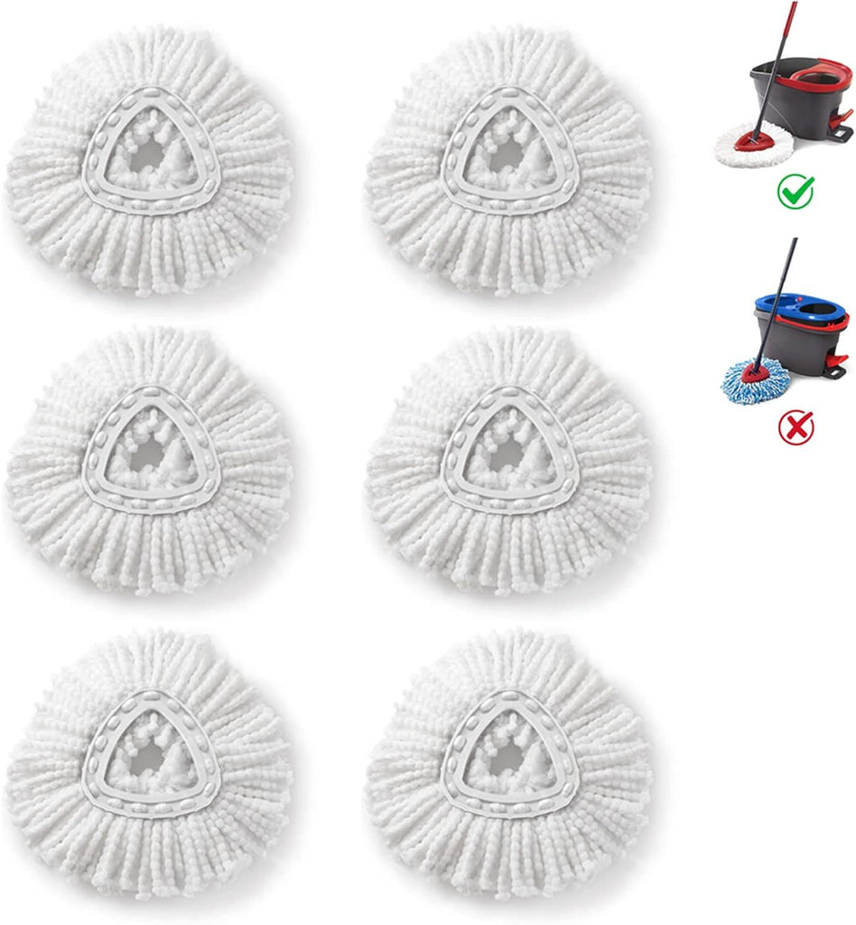 Refill for O-Ceda EasyWrin Spin Mop Head 1-Tank System Only, 6 Refills
