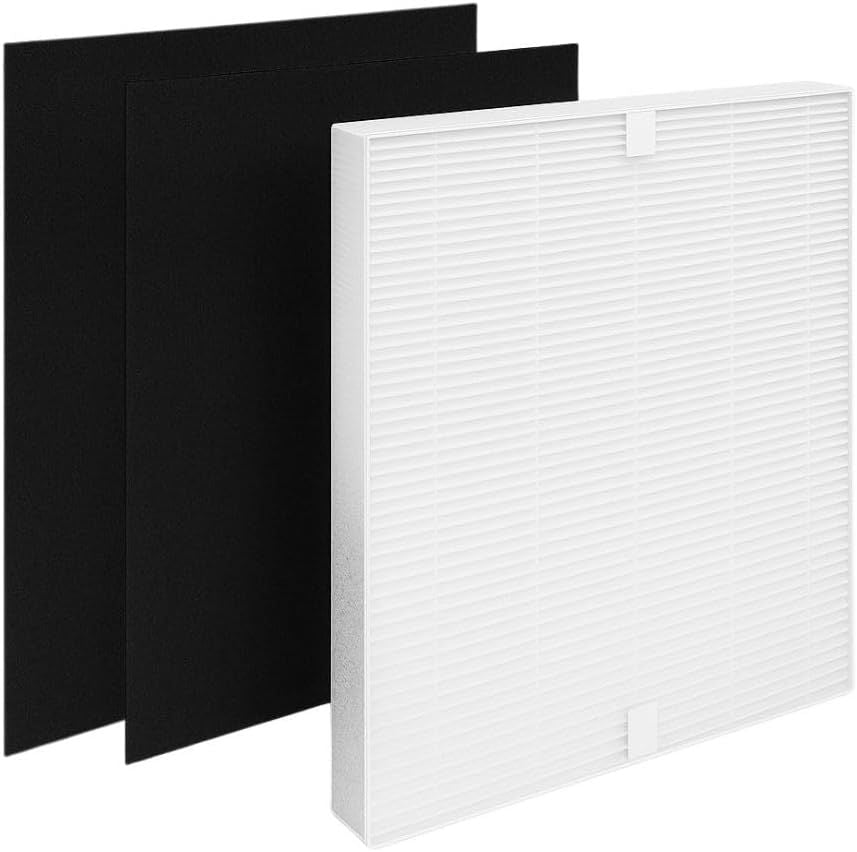 Replacement Filter Compatible with Coway Airmega 200M Air Purifier AP-1518R Mighty Air (1) True HEPA (2) Activated Carbon 1 Set