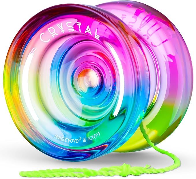 Responsive Yoyo for Kids 8-12, Professional Yo yo for Beginners, Plastic Dual Function Yo-Yo with 12 Yoyo Strings, Yo-yos Case Bag + Yoyos Accessory Kit (Blue Pink Yellow Gradient)