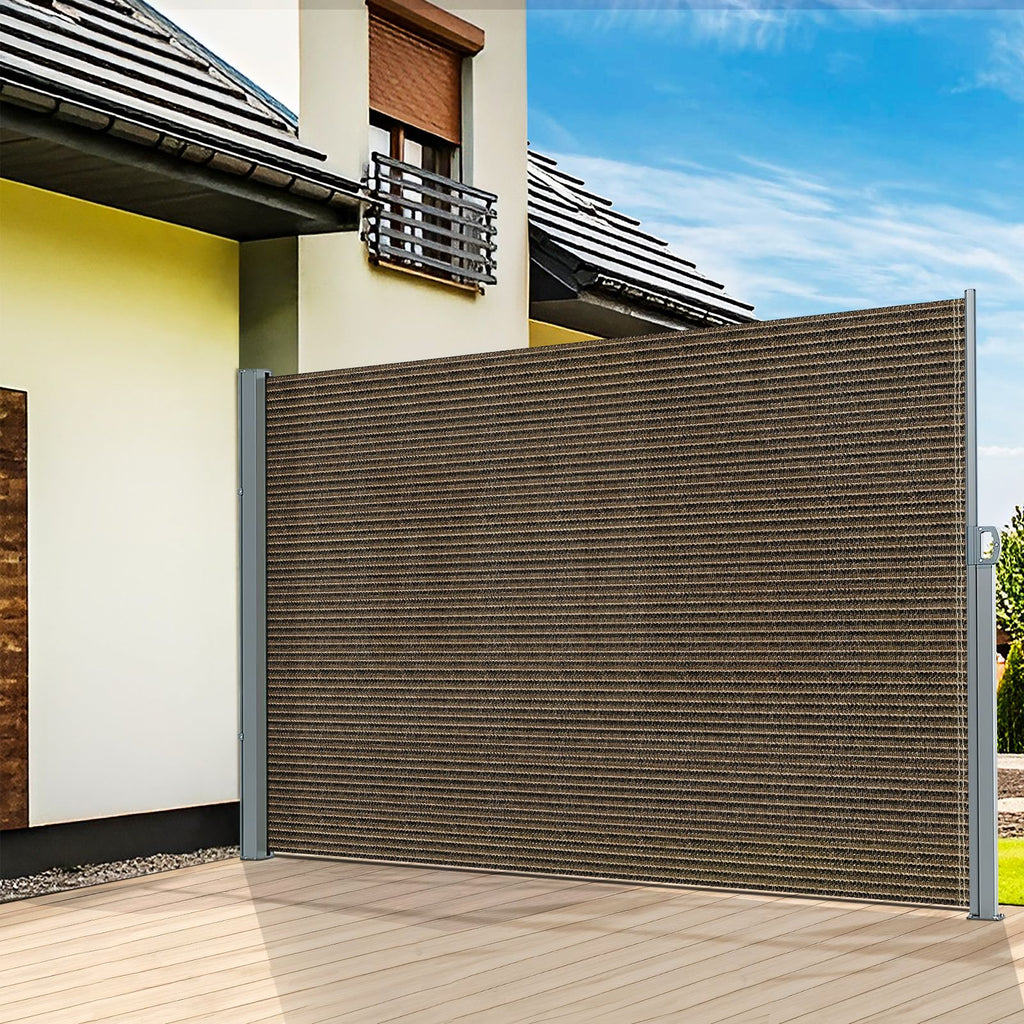 Retractable Side Awning - Folding Patio Privacy Screen | Waterproof & UV-Resistant Outdoor Shade Divider for Patio, Garden, Balcony & Commercial Use