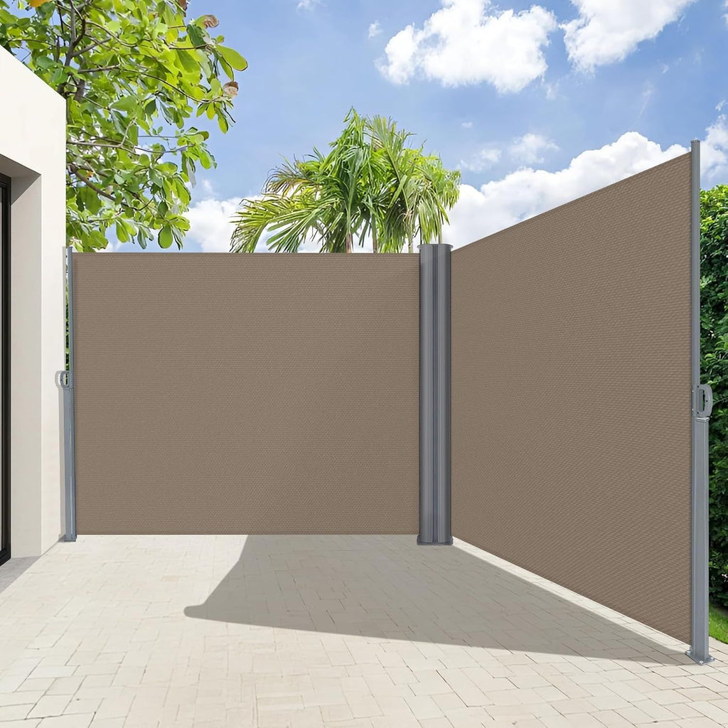 Retractable Side Awning - Folding Patio Privacy Screen | Waterproof & UV-Resistant Outdoor Shade Divider for Patio, Garden, Balcony & Commercial Use
