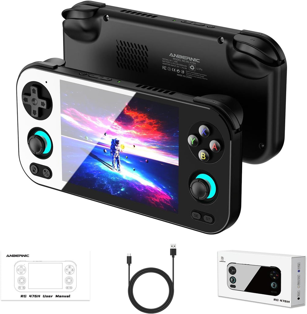 Retro Handheld Game Console RG 476H Retro Game Console Black