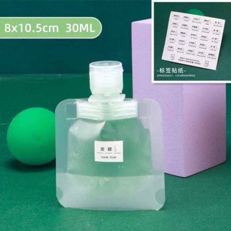 Reusable Travel Squeeze Pouches, 100ml Leakproof Refillable Liquid Bags for Shampoo Lotion