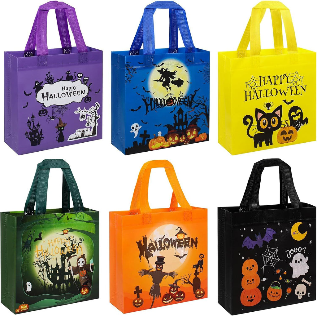 RICEDUO 6 Pcs Halloween Trick or Treat Bags