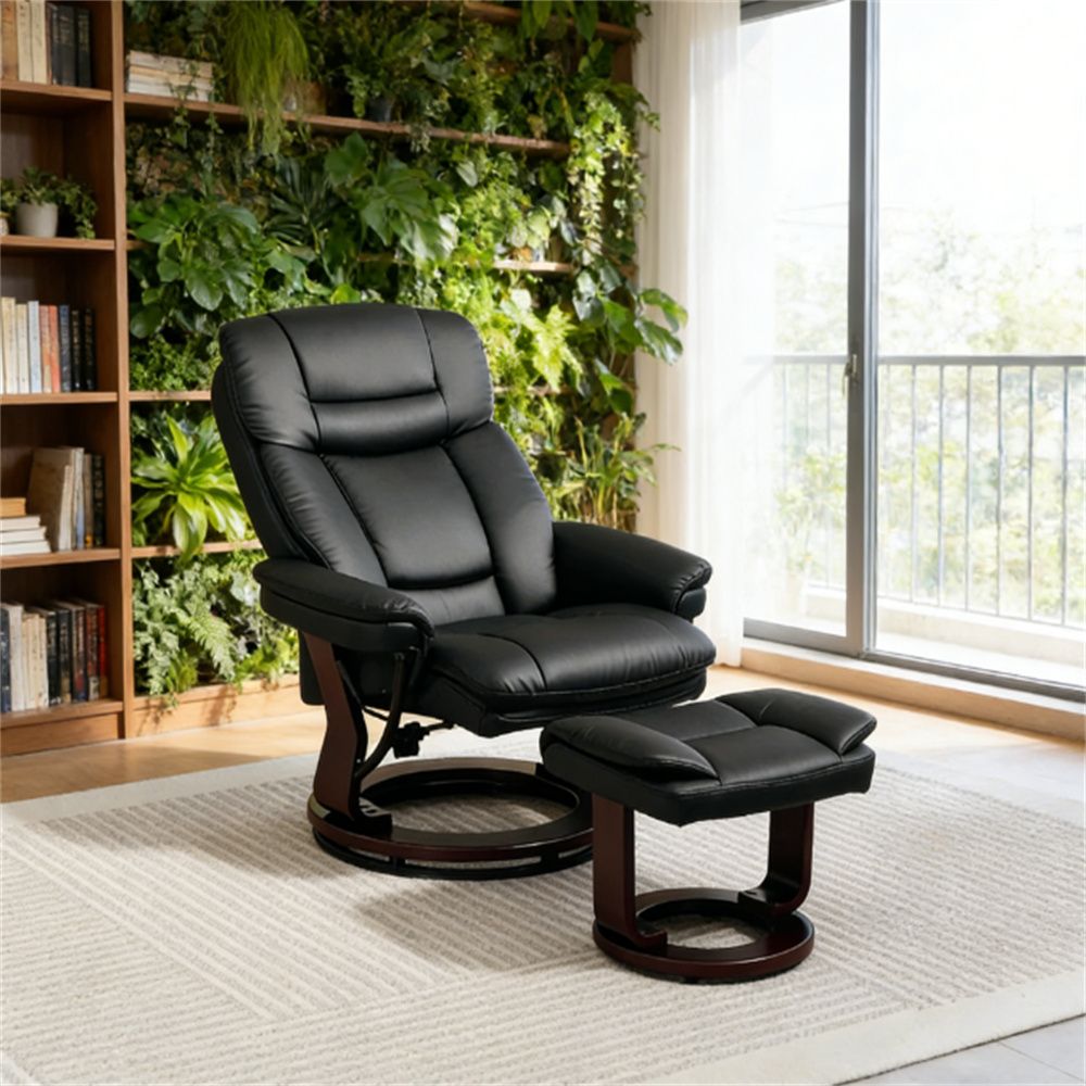 Rotating lounge chair, living room chair, suitable for living room and bedroom, black