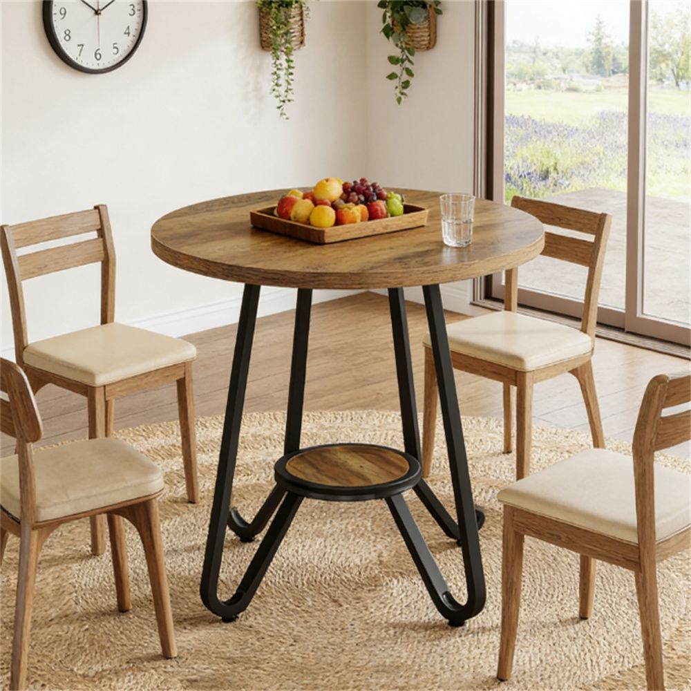 Round dining table, small kitchen dining table, coffee table, conference table