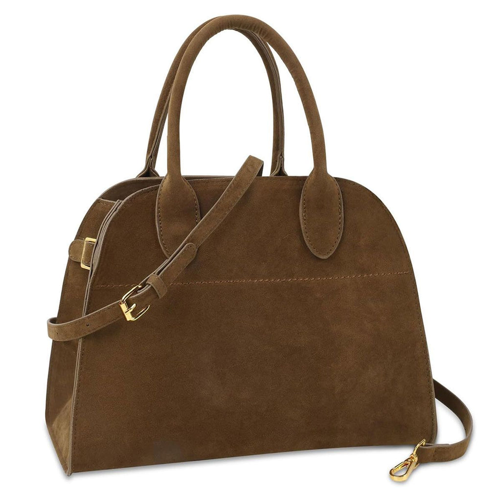 S size retro suede frosted handbag, large capacity shoulder bag and crossbody bag, suitable for commuting