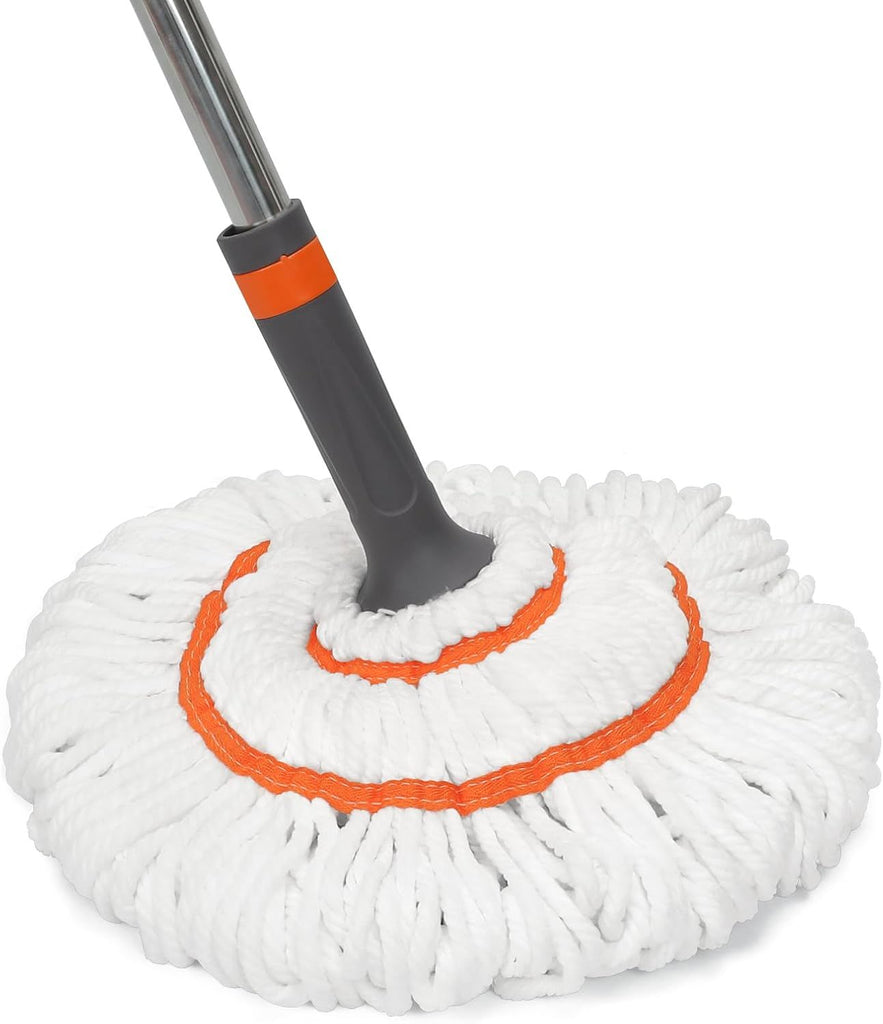 Self-Wringing Twist Floor Mops – 55' Long Handle Microfiber Mops for Hardwood Floor Cleaning, Heavy Duty Easy Squeeze Wet Mop for Tile Marble Wood Laminate