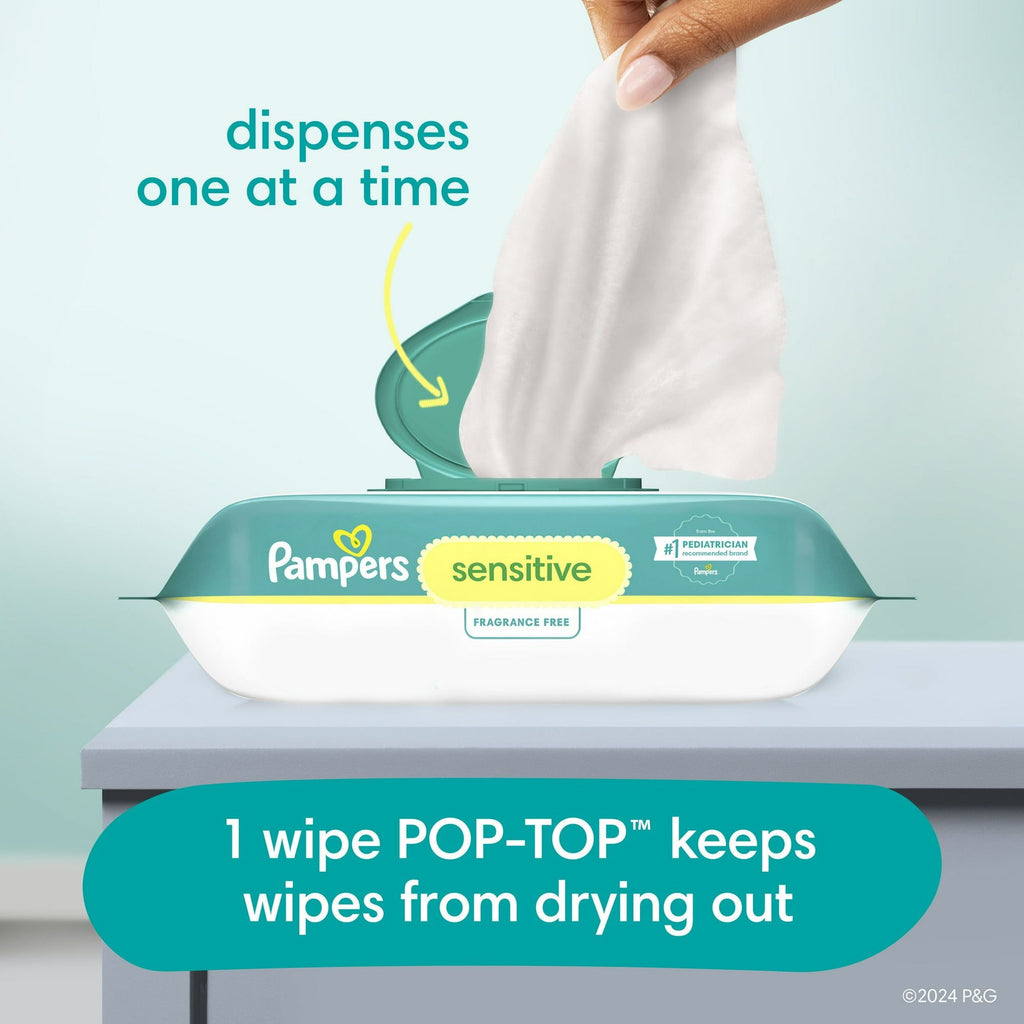 Sensitive Baby Wipes Unscented, 7-Pack 588 Total Count (Select for More Options)