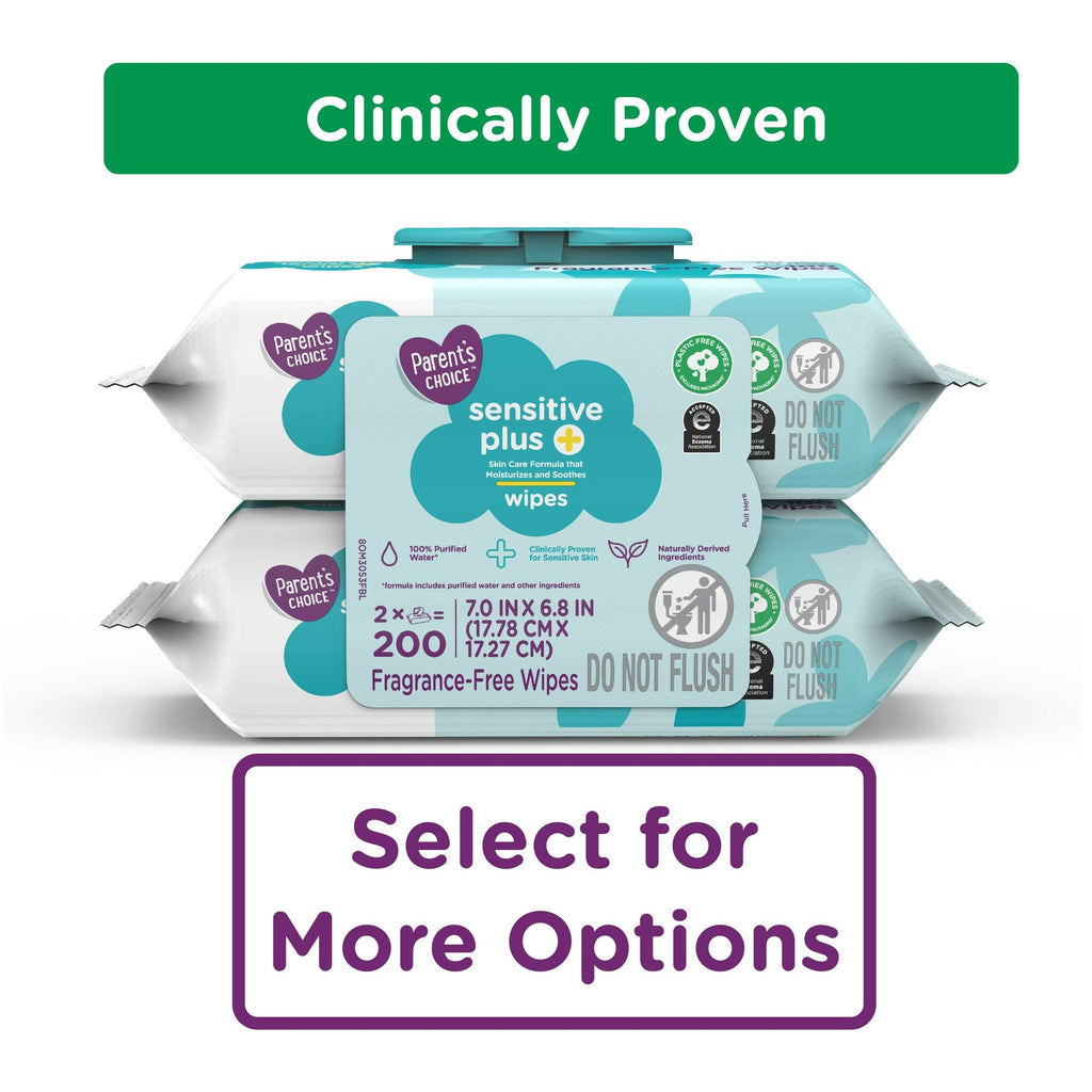 Sensitive Plus Baby Wipes 200ct