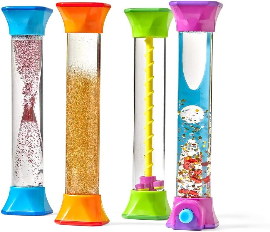 Sensory Fidget Tubes, Sensory Toys, Travel Toys, Quiet Fidgets for Classroom, Calm Down Corner Supplies, Anxiety Relief Items for Kids, Toddler Stocking Stuffers, for Kids