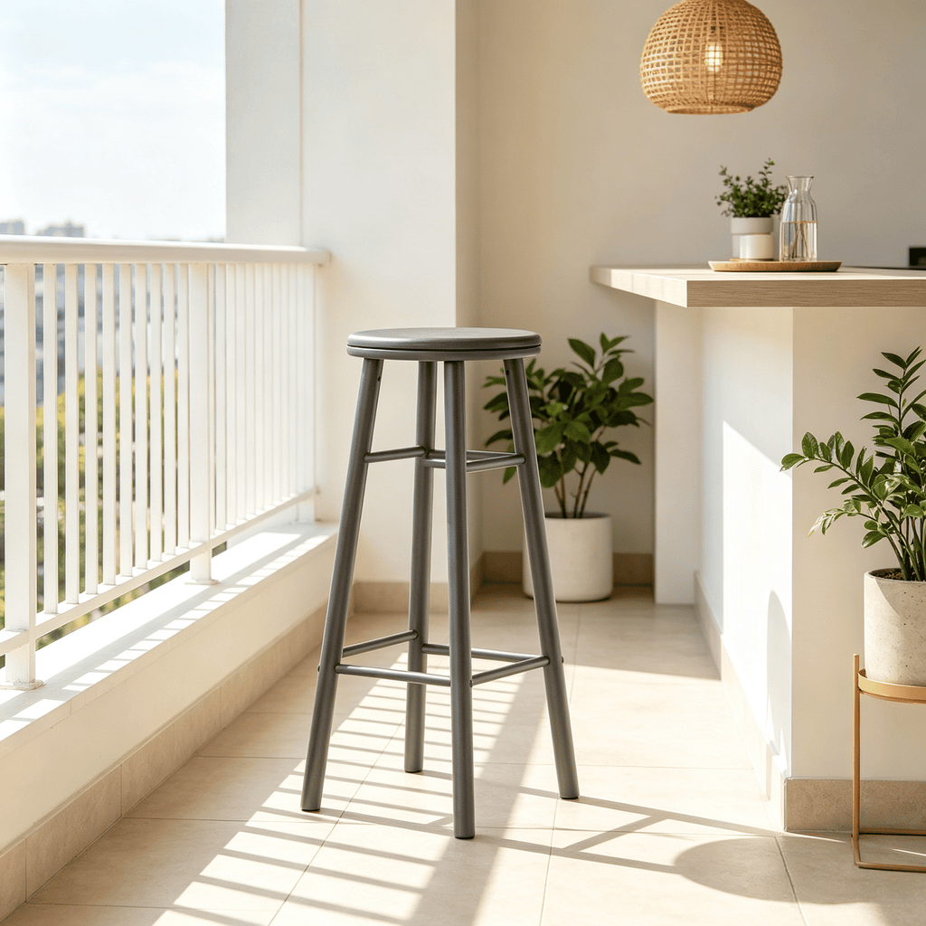 Set of 2 29" Swivel Bar Stools with Footrests And Crossbars Adjustable Height Non-Slip Stool for Kitchen Island Or Breakfast Bar