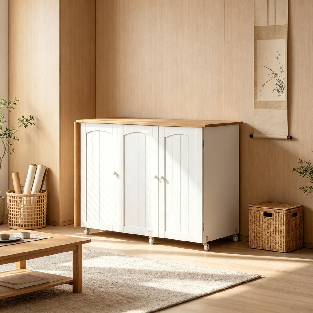 Sewing Table with  Lockable Casters