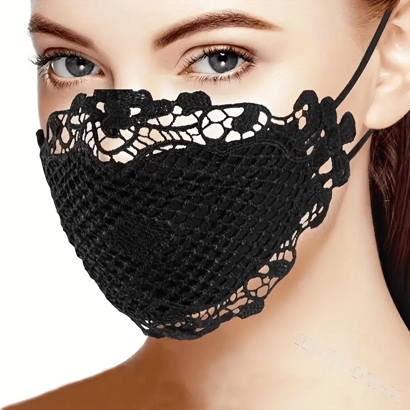 Sexy Lace Face Mask for Women- Adjustable Ear Loops- Cute, Sexy Washable and Reusable