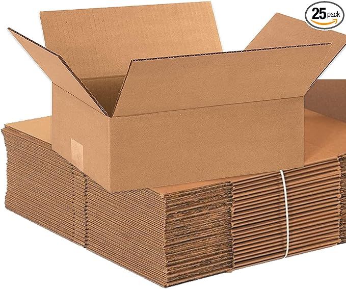 Shipping Boxes  25-Pack  Small to Medium Corrugated Cardboard Box for Shoes