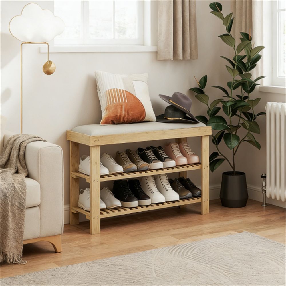 Shoe storage desk, storage stool, shoe rack