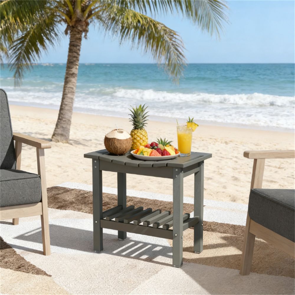 Shower bench, storage bench, small side table, coffee table, dark gray