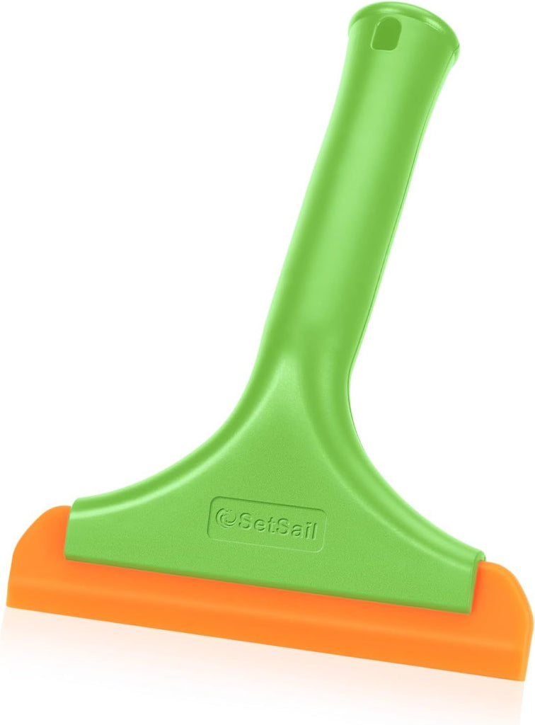 Shower Squeegee for Glass Doors Small Squeegee for Shower Glass Door Silicone Window Squeegee for Car Windshield Cleaning, Green