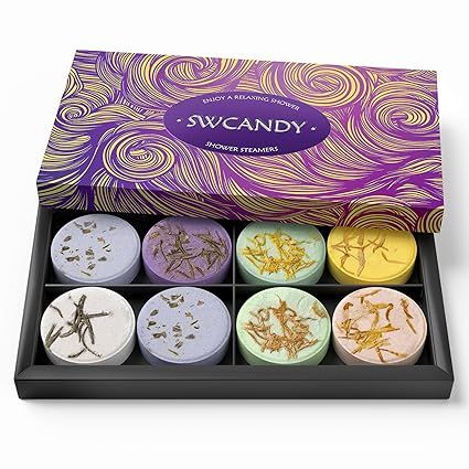 Shower Steamers Aromatherapy Birthday Gifts for Women 8 Pcs Stocking Stuffers White Elephant