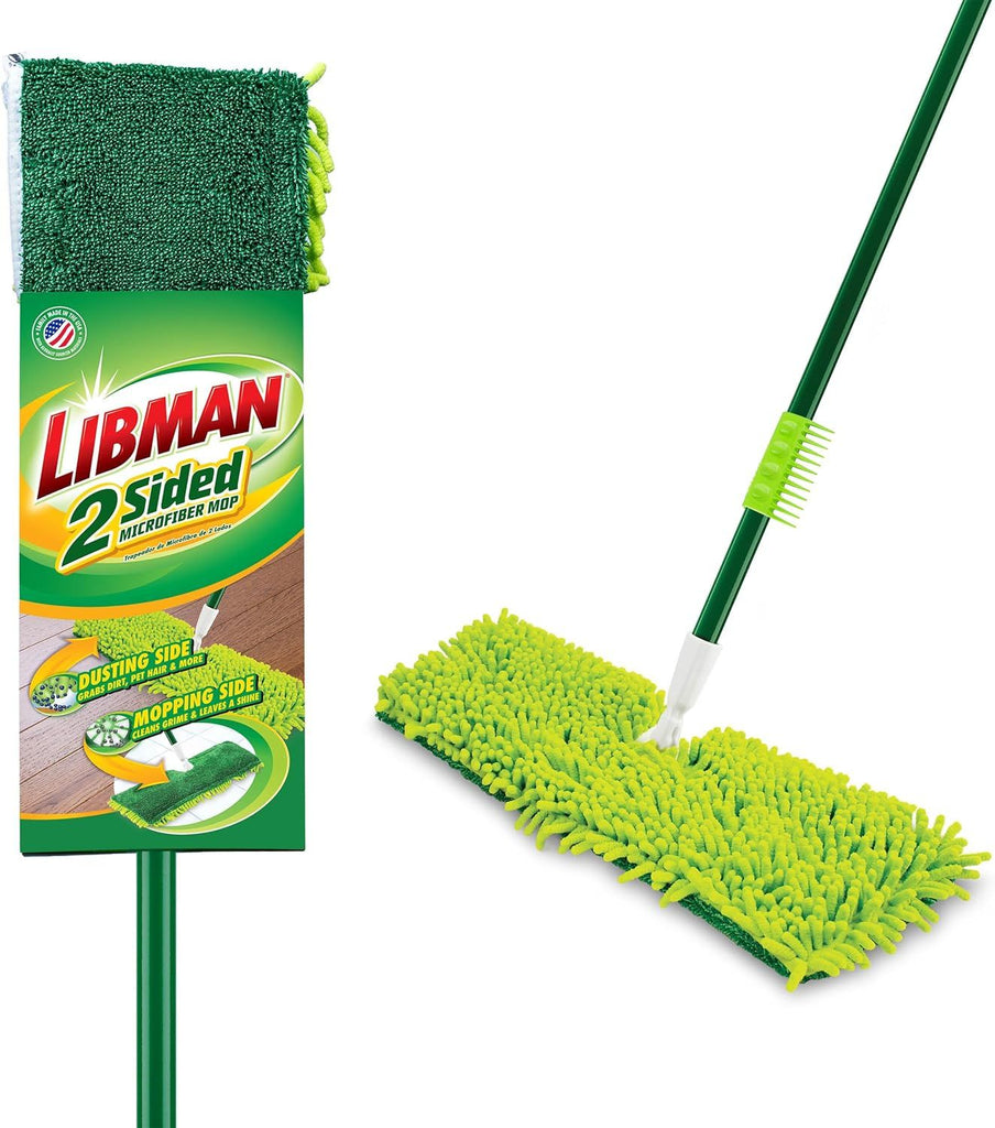Sided Microfiber Dust Mop, Double Sided Dry Wet Mops for Floor Cleaning, Hardwood, Laminate,