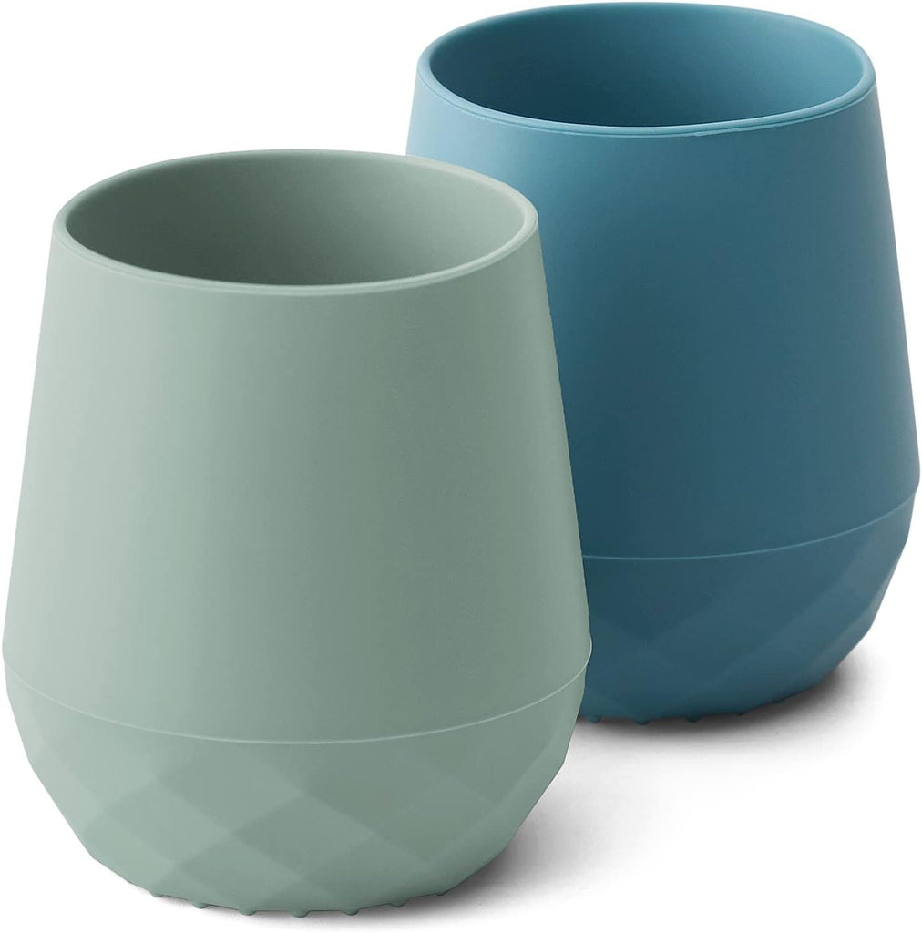 Silicone Baby Cups for 6-12 Months, Tiny Open Cups for Training and Water Drinking, Baby Led Weaning Supplies, 2 OZ
