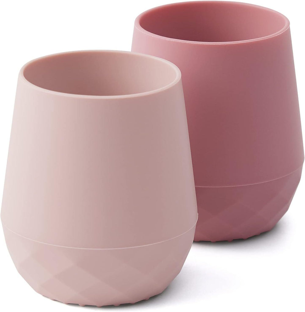Silicone Baby Cups for 6-12 Months, Tiny Open Cups for Training and Water Drinking, Baby Led Weaning Supplies, 2 OZ