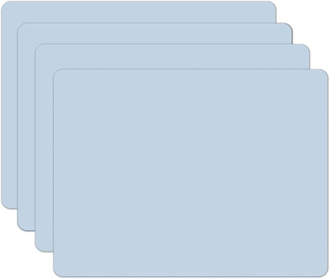 Silicone Placemats, Food-Grade Non-Slip Waterproof, Dining, Stain Resistant, Countertop Protector, Kitchen Counter Mat, Heat Resistant, Baking mat Dishwasher Safe (15.7x11.8Inch-4pack, Blue)