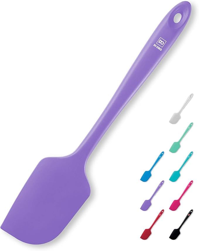Silicone Spatula - 600°F Heat-Resistant Rubber Kitchen Spatula for Baking, Scraping, & Mixing - BPA Free Nonstick Cookware Safe Flexible Utensil for Cooking - Dishwasher Safe (Lavender)