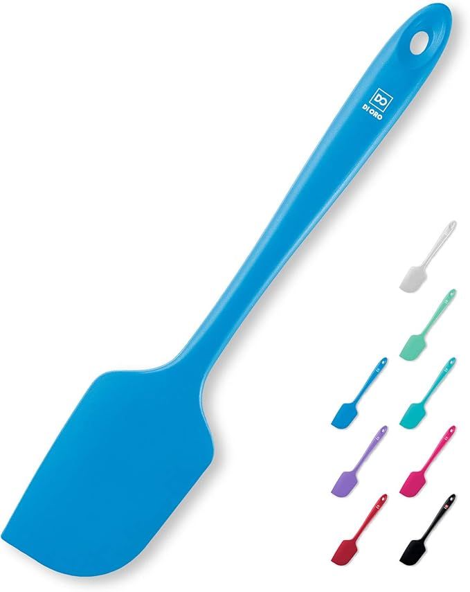 Silicone Spatula - 600°F Heat-Resistant Rubber Kitchen Spatula for Baking, Scraping, & Mixing - BPA Free Nonstick Cookware Safe Flexible Utensil for Cooking - Seamless & Dishwasher Safe (Blue)