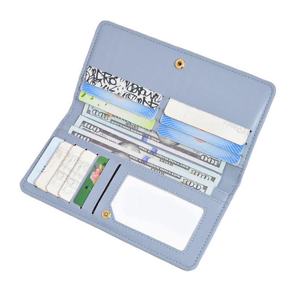Simplified PU Long Clutch Wallet, Multi-card Slot ID Purse, Large-capacity Pouch for Coins & Bank Cards