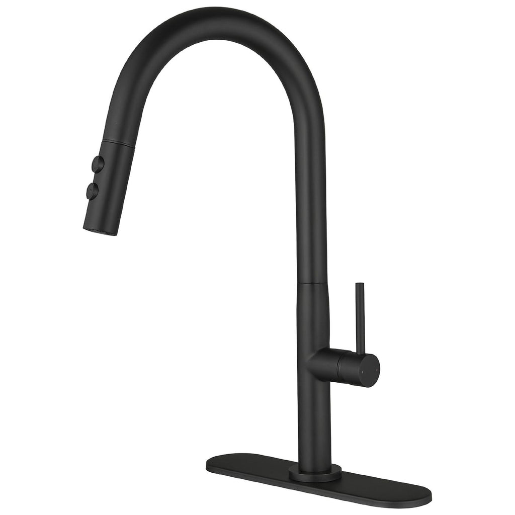 Single Handle Pull Down Sprayer Kitchen Faucet in Brushed Nickel