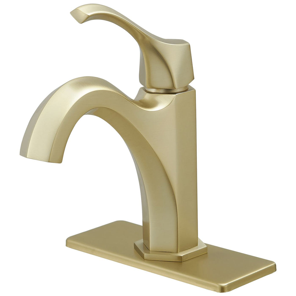 Single Handle Single Hole Farmhouse Bathroom Faucet Bathroom Drip-Free Vanity RV Sink Faucet in Matte Black