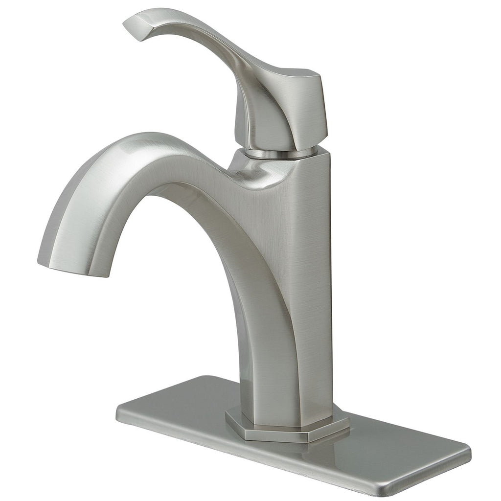 Single Handle Single Hole Farmhouse Bathroom Faucet Bathroom Drip-Free Vanity RV Sink Faucet in Matte Black