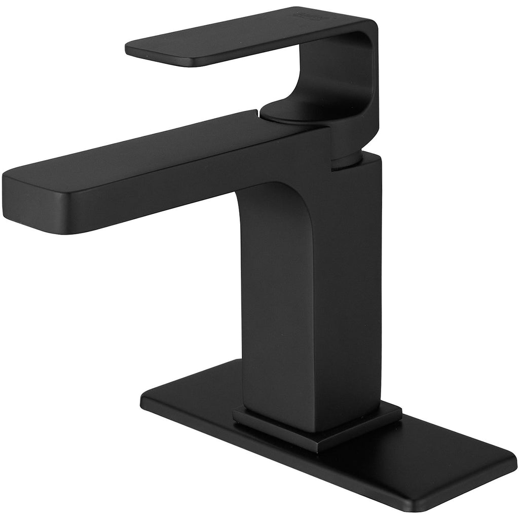Single Hole Single-Handle Bathroom Faucet in Matte Black