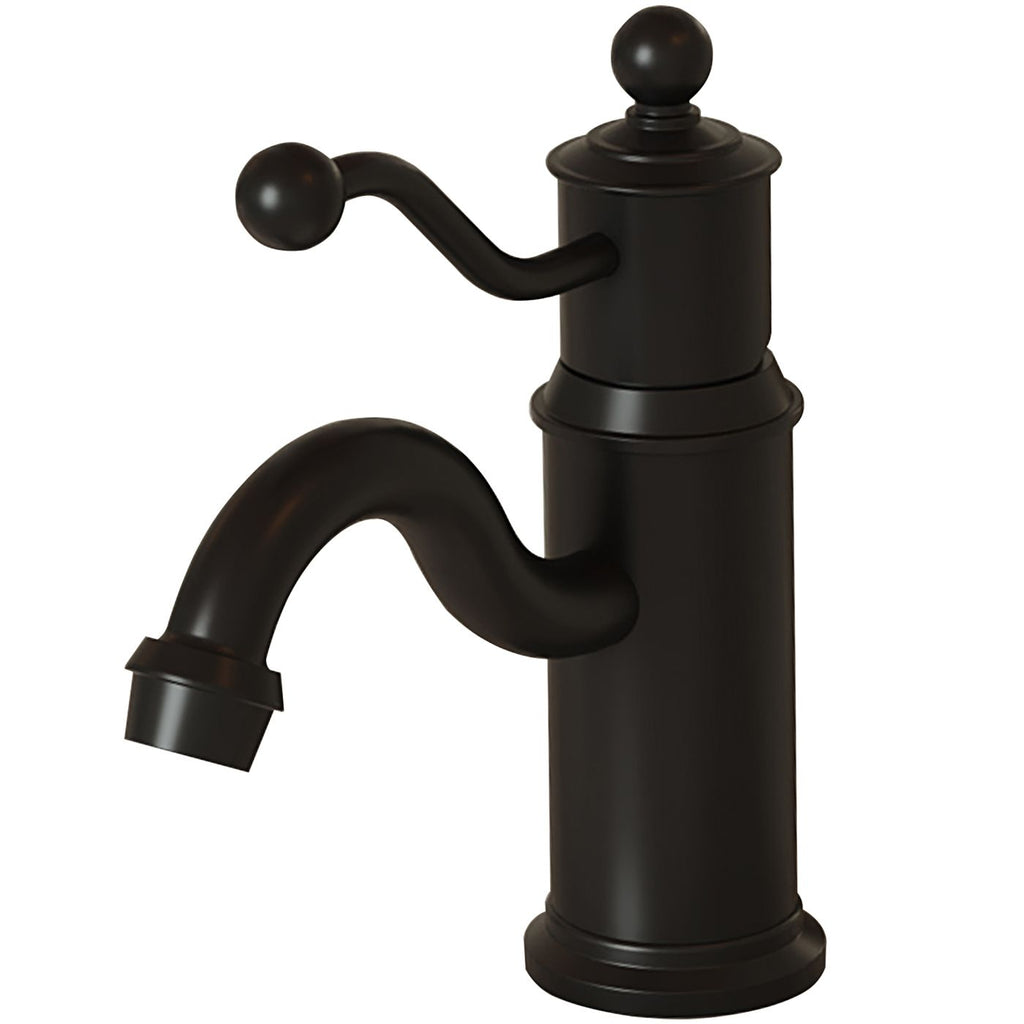 Single Hole Single-Handle Bathroom Faucet Vanity Sink Basin Mixer Tap Antique in Matte Black
