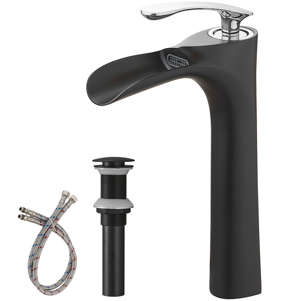 Single Hole Single Handle Bathroom Vessel Sink Faucet With Pop Up Drain