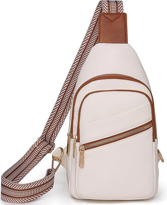 Sling Bag Crossbody Bags for Women, Fanny Packs for Women Chest Bag for Work Shopping Pack Crossbody Purse , Brown, Small, Sling Bag