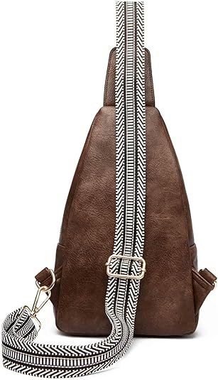 Sling Bag Crossbody Bags for Women, Fanny Packs for Women Chest Bag for Work Shopping Pack Crossbody Purse , Brown, Small, Sling Bag