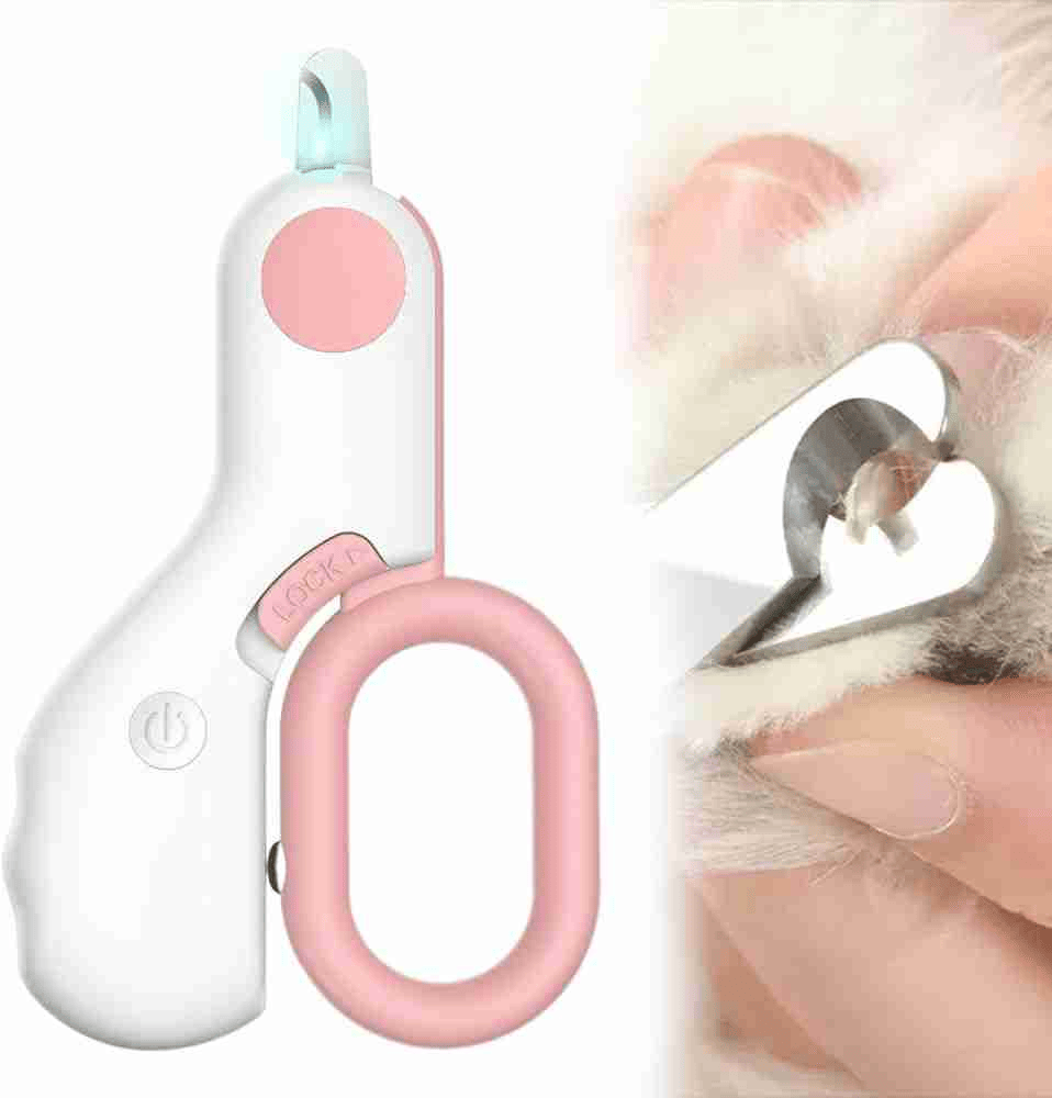 Small Animals Nail Clippers with LED Lights to Avoid Excessive Cutting and Razor Sharp Blades - Professional Claw Trimmer for Tiny Dog Cat Kitten Bunny Rabbit Bird Guinea Pigs Ferret Hamsters