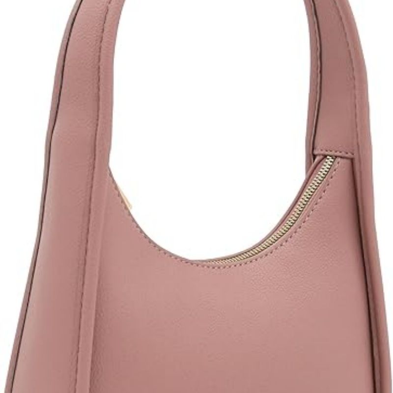 Small Minimalist Shoulder Bag for Women, Faux Leather Underarm Purse, Chic Top Handle Handbag for Everyday