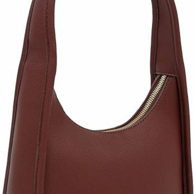 Small Minimalist Shoulder Bag for Women, Faux Leather Underarm Purse, Chic Top Handle Handbag for Everyday