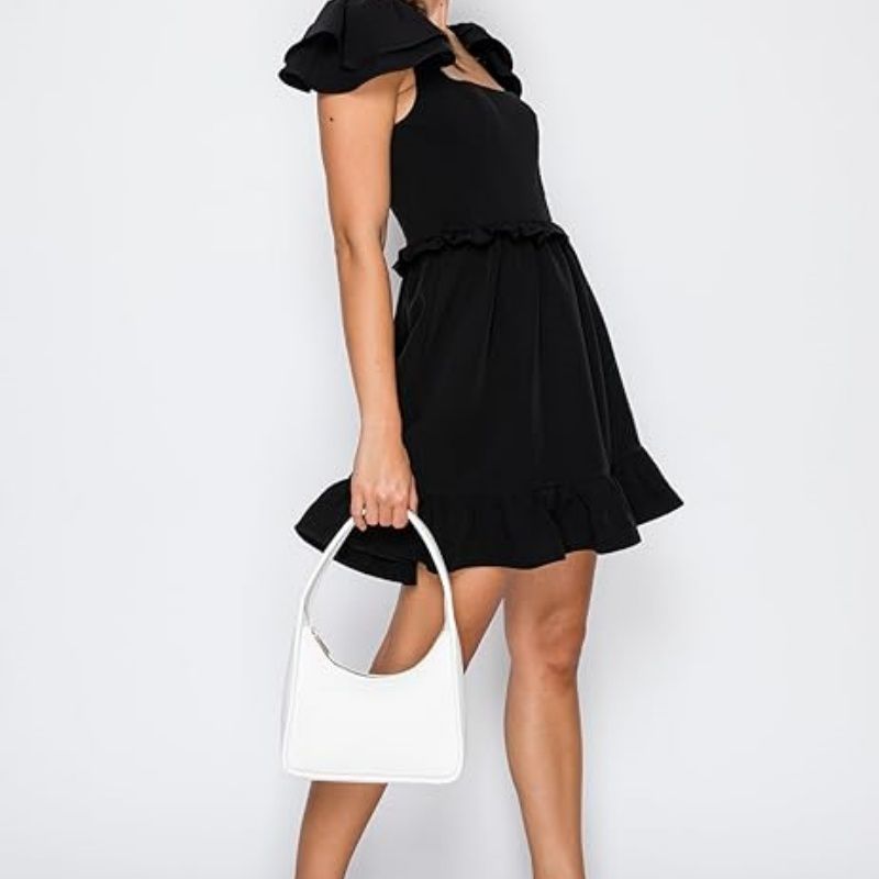 Small Minimalist Shoulder Bag for Women, Faux Leather Underarm Purse, Chic Top Handle Handbag for Everyday