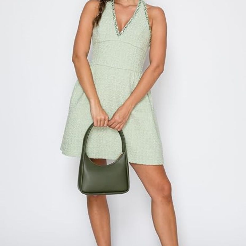 Small Minimalist Shoulder Bag for Women, Faux Leather Underarm Purse, Chic Top Handle Handbag for Everyday