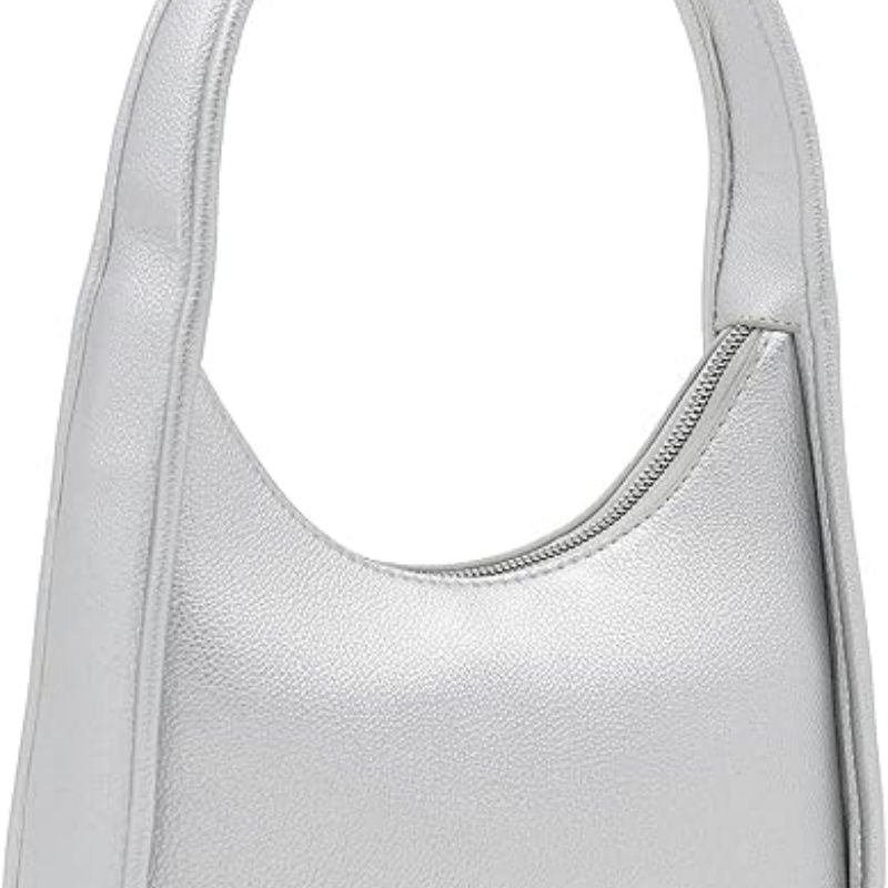 Small Minimalist Shoulder Bag for Women, Faux Leather Underarm Purse, Chic Top Handle Handbag for Everyday