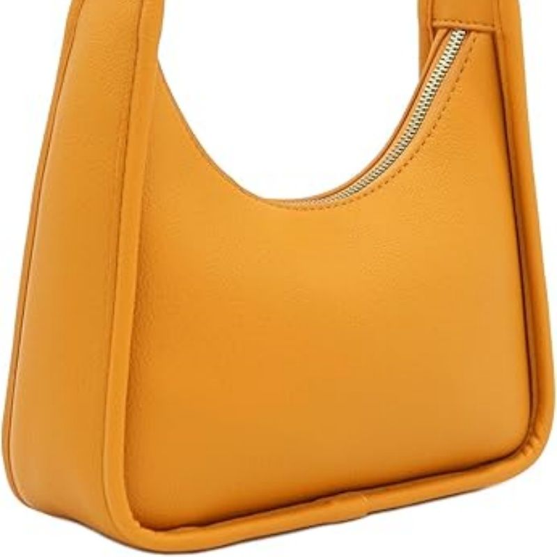 Small Minimalist Shoulder Bag for Women, Faux Leather Underarm Purse, Chic Top Handle Handbag for Everyday