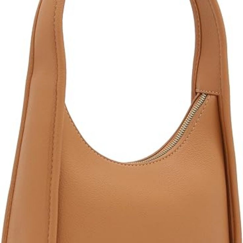 Small Minimalist Shoulder Bag for Women, Faux Leather Underarm Purse, Chic Top Handle Handbag for Everyday