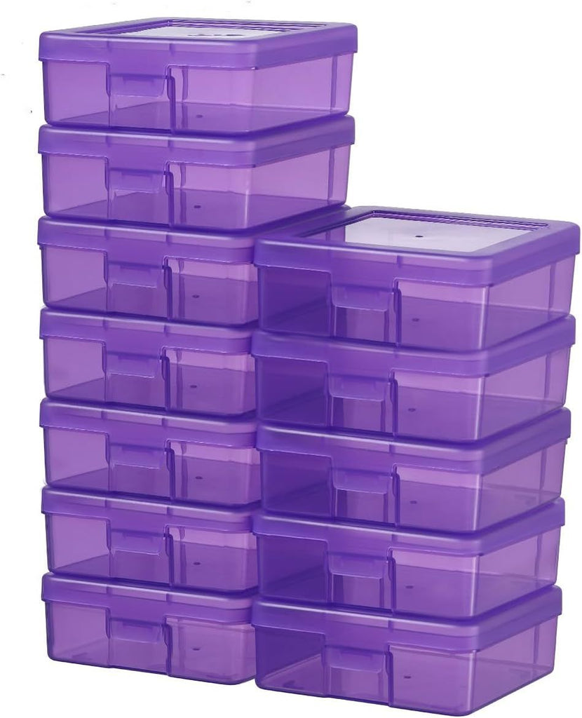 Small Plastic Storage Containers Clear Arts & Crafts Storage Boxes & Organizers Stackable Small Containers With Lids For Organizin (Set 6)
